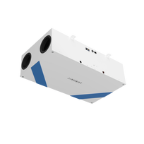 Rekuperatorius AIROBOT-L-PRO-ERV 250 m3/h 69 l/s su drėgmės atgavimu, montavimas lubos / grindys, baltas