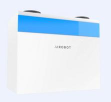 Rekuperatorius AIROBOT-V8-PRO-ERV iki 750 m3/h (208 l/s) su drėgmės atgavimu (sieninis montavimas) Baltas