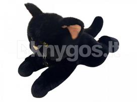 Juodas 55 cm ilgio gulintis katinas