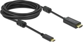 Kabelis Delock 85972 4K@60Hz USB-C Male (vyriška), HDMI Male (vyriška), 5 m, juoda sp.