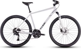 Dviratis hibridinis Cube Nature Pro, 28 ", L rėmas, balta sp./pilka sp.