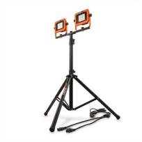 Statybinis prožektorius su stovu, pastatomas Powerplus POWDP8035, 20 W, 2000 lm, 5000 °K, IP54, juoda sp./oranžinė sp.