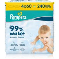 Pampers 99% Water Baby Wipes drėgnosios valomosios servetėlės vaikams 4x60 vnt.