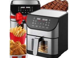 Karšto oro gruzdintuvė (Air Fryer) Retoo OR1308 8L, 1800W, 10 programų, lietimui jautrus LCD, peržiūros langelis