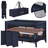 Kelioninė lovytė su 2 aukštais ir Easy Fold sistema – Lionelo Jasmin Easy Fold Blue Navy