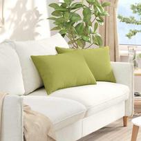 Sofa Pagalvės 2 pcs Šviesiai žalia 60 x 40 cm audinys