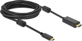 Kabelis Delock 85972 4K@60Hz USB-C Male (vyriška), HDMI Male (vyriška), 5 m, juoda sp.