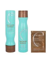 MALIBU C Valomasis šampūnas/kondicionierius (2x266 ml), gydomoji priemonė plaukams (4 vnt.) HARD WATER WELLNESS COLLECTION