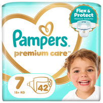 Sauskelnės Pampers Premium Care, 7 dydis, 42 vnt.