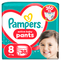 Sauskelnės-kelnaitės Pampers Active Baby Pants, 8 dydis, 38 vnt.
