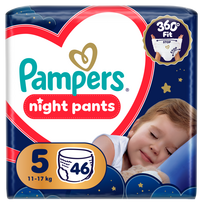 Sauskelnės nakčiai Pampers Night Pants, 5 dydis, 46 vnt.
