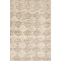 Smėlio spalvos iš vilnos kilimas 200x300 cm Agnus Checkered – Agnella
