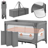 Kelioninė lovytė su 2 aukštais ir Easy Fold sistema – Lionelo Jasmin Easy Fold Grey Stone