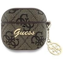 Guess 4g Charm dėklas Apple Airpods 4, rudas
