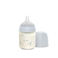 SUAVINEX STIKLINIS ANTI-COLIC BUTELIUKAS SX PRO SU LĖTOS SROVĖS  FIZIOLOGINIU ŽINDUKU, 120 ML, NUO 0 MĖN., WONDERLAND BLUE