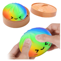 Didelis koldūnas skvišas / Kawaii squishy dumpling dėžutėje - spalvotas