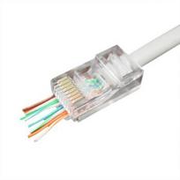 GEMBIRD LC-PTU-01/100 Universal pass-through modular UTP plug 8P8C 100pcs solid and stranded