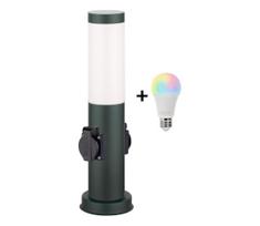 Brilagi - LED RGBW lauko šviestuvas su 2 lizdais 1xE27/9W/230V 40 cm IP44 antracitas