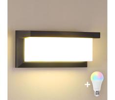Brilagi -LED RGBW Lauko sieninis šviestuvas BRICKY 1xE27/9W/230V antracitas IP54