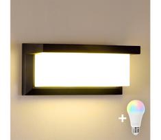 Brilagi - LED RGBW lauko sieninis šviestuvas BRICKY 1xE27/9W/230V juodas IP54