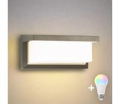Brilagi - LED RGBW lauko sieninis šviestuvas BRICKY 1xE27/9W/230V pilkas IP54
