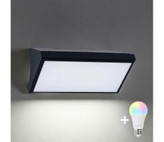 Brilagi - LED RGBW Lauko sieninis šviestuvas TRIANGLE 1xE27/9W/230V juodas IP65