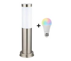 Brilagi - LED RGBW lauko šviestuvas 1xE27/9W/230V 40 cm IP44 matinis chromas
