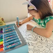 Tookyland kūrybinis piešimo ir spalvinimo rinkinys  su 10 išplaunamų taškinių markerių ir 6 m ilgio spalvinimo rulonu (LT410)