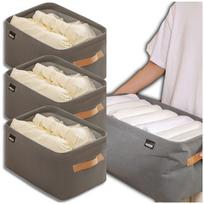 Drabužių organizatoriai pilki 48×28×25 cm, 3 vnt. N19