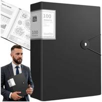 Dokumentų segtuvas A4 juodas PVC, 100 įmautės N132