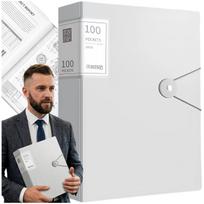 Dokumentų segtuvas A4 baltas PVC, 100 įmautės N133