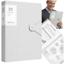 Dokumentų segtuvas A4 baltas PVC, 30 įmautės N137