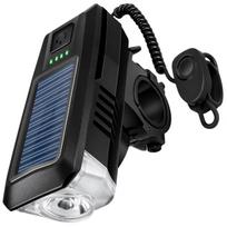 Saulės LED dviračio žibintas su skambučiu 120 dB N162