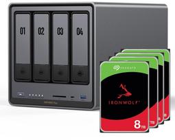 UGREEN NASync DXP4800 Plus NAS sistema 4 lizdų 32TB su 4x Seagate IronWolf ST8000VN002 8 TB | 35261+4xST8000VN002 | 6941876232611
