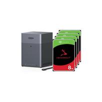 UGREEN NASync DH4300 Plus NAS sistema 4 lizdų 32TB su 4x Seagate IronWolf ST8000VN002 8 TB | DH4300 Plus + 4x \tST8000VN002