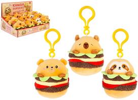 MOCHI POP pliušinis pakabukas Kawaii Burger, 10 cm, asort., 456393