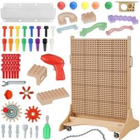 MASTERKIDZ laisvai pastatoma STEM lenta 166 x 125 cm + priedų rinkinys