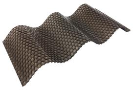 Polikarbonatas banguotas Diamond 1050x2000 2.8mm bronza