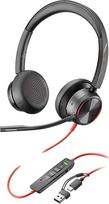 Hewlett-Packard HP Poly Blackwire 8225 Stereo USB-C Headset +USB-C/A Adapter