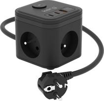 Kerg SMART – 3-SOCKET POWER STRIP + USB-A+USB-C CHARGER 1.5M 3×1.5MM2 H05VV-F 16A/250V