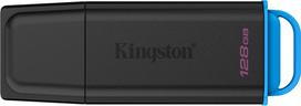 Kingston 128GB Portable USB 3.2 Gen 1 DataTraveler Exodia Black/Blue
