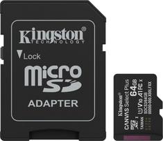 Kingston Technology 64GB microSDXC Canvas Select Plus Gen3 100MB/s A1 Card + Adapter