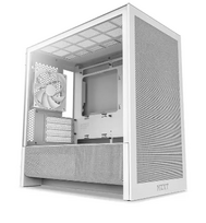 NZXT H3 Flow (2025) All White Midi Tower mATX Gaming case white with glass window