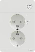 Schneider Electric Wiser Exxact socket, 2-piece, white (WDE002182)