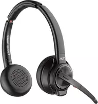 Ausinės Poly Savi 8220 UC DECT 1880-1900 MHz USB-A Headset Black
