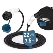 ANSMANN 22 kW tipo 2 elektromobilio įkrovimo kabelis, 7,5 m