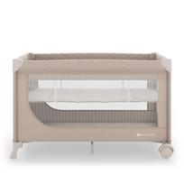 Kelioninė lovytė KinderKraft Leody Up 129.5 x 68.5 cm, smėlio sp.