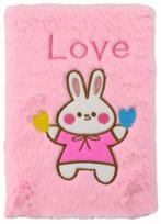 Užrašų knygelė Lean Toys Bunny Love, linijomis, 16 x 22 cm, rožinė sp.
