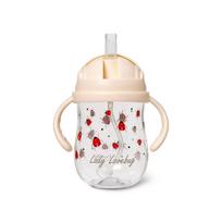 Gertuvė su silikoniniu šiaudeliu Vanilla Copenhagen Tritan Ladybug, 300 ml, 6+ mėn., plastikas, skaidri sp./raudona sp.