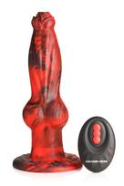 XR Brands - Hel-Wolf Thrusting & Vibrating Dildo - Red & Black